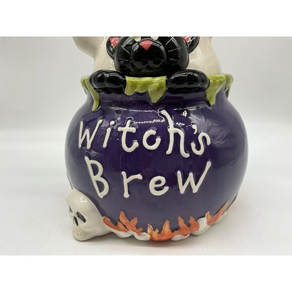 David's Cookies Vintage Halloween Witch's Brew Cookie Jar Kitchen Collectible - Picture 6 of 16